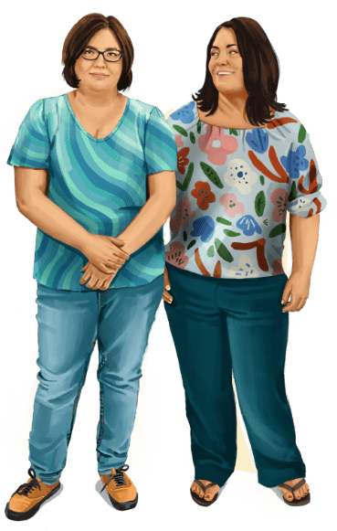 Keira and Jennifer illustration